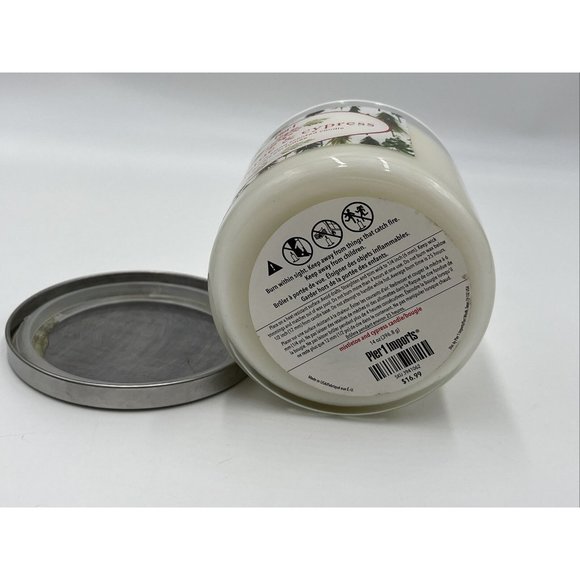 Pier 1 imports 3 Wick Candle Mistletoe and Cypress Scent Unused, Holiday Cheer - Picture 9 of 14